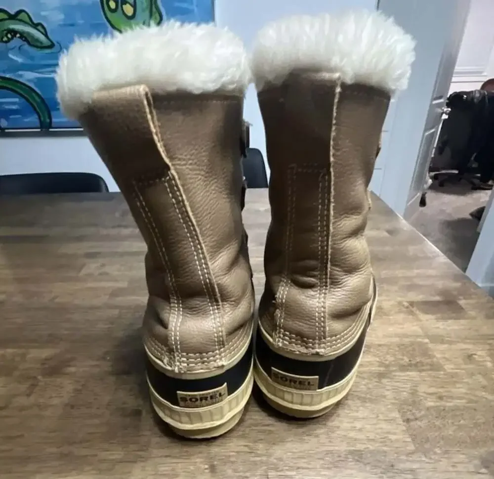 Vintage Sorel Manitou Kaufman Faux Fur Lined Waterproof Winter Snow Boots Sz 12
